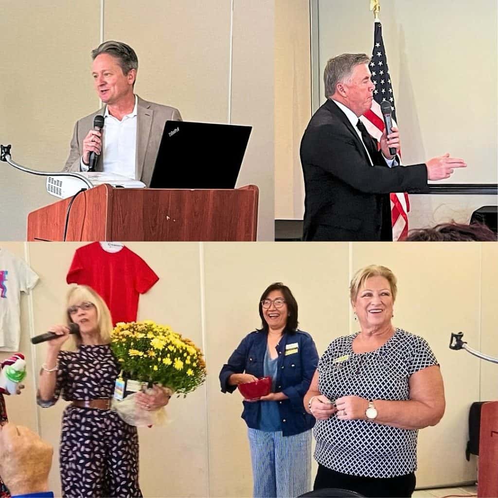 Collage of photos showing participants of the Highland Chamber of Commerce Meeting